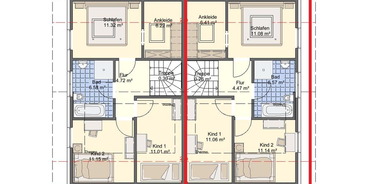 Doppelhaushälfte Krefeld Benrad - 5 Zimmer, 115 m&sup2;, 1.950&euro; | Angebot:26664347