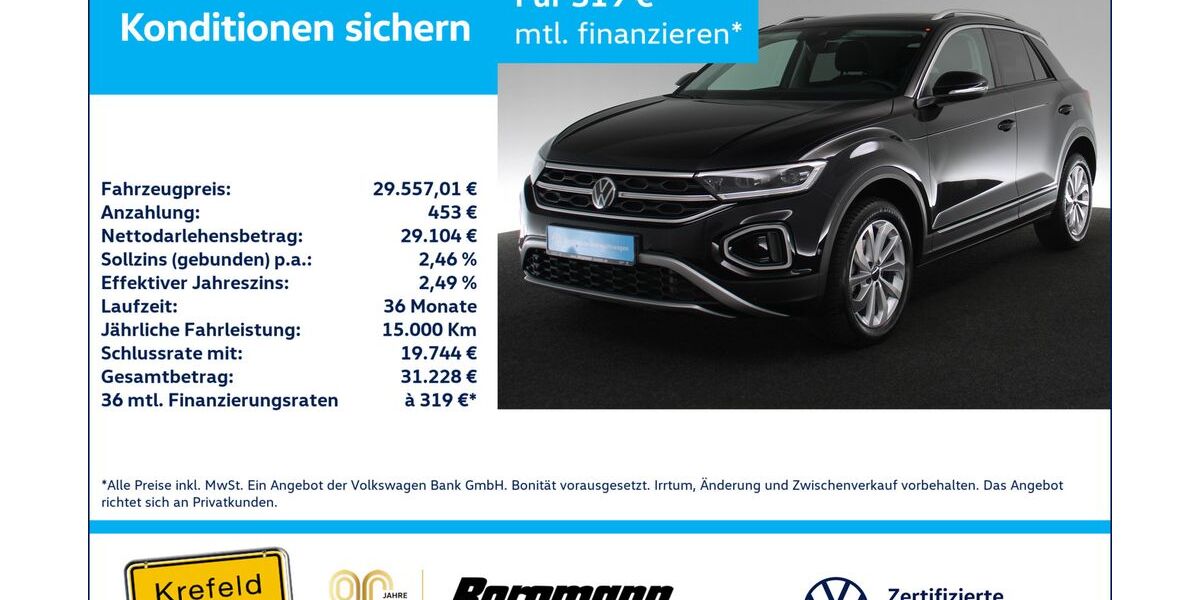 VW T-Roc 18.324 km 28.997 &euro; Krefeld 47803
