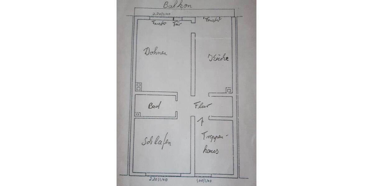 Etagenwohnung Oberhausen Biefang - 2 Zimmer, 58 m&sup2;, 450&euro; | Angebot:26023935