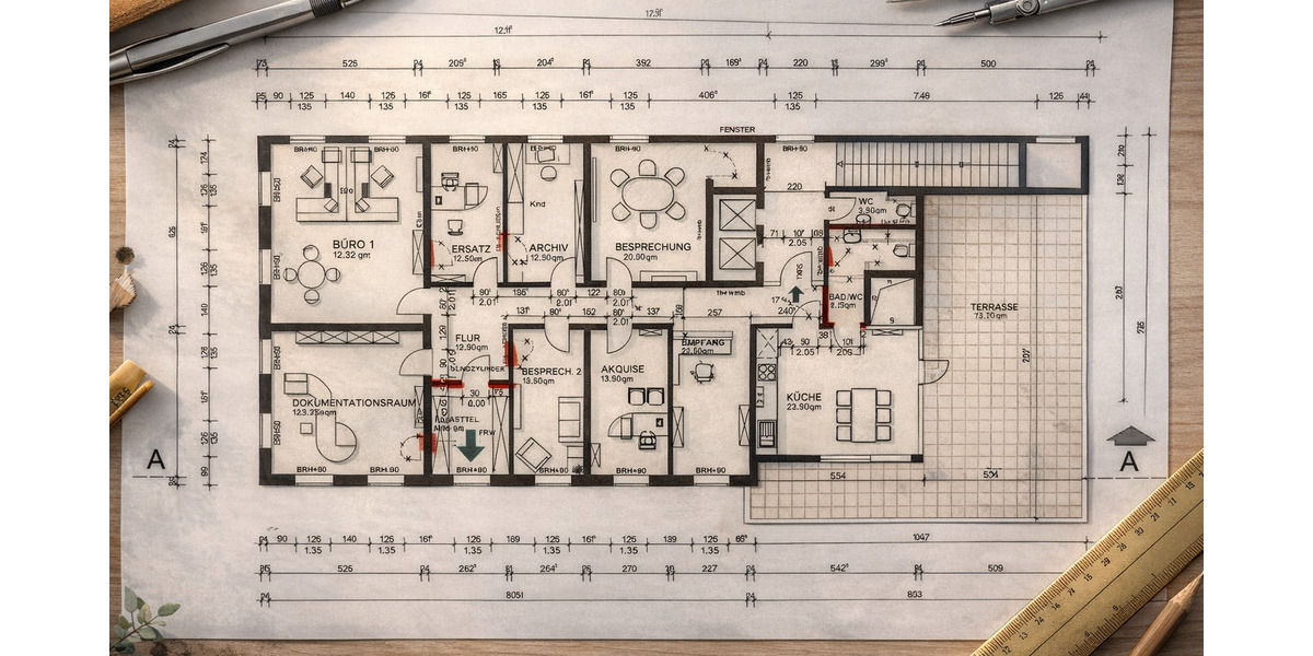 Gewerbeobjekt Wülfrath Innenstadt - 5 Zimmer, 212 m&sup2;, 1.908&euro; | Angebot:25667988