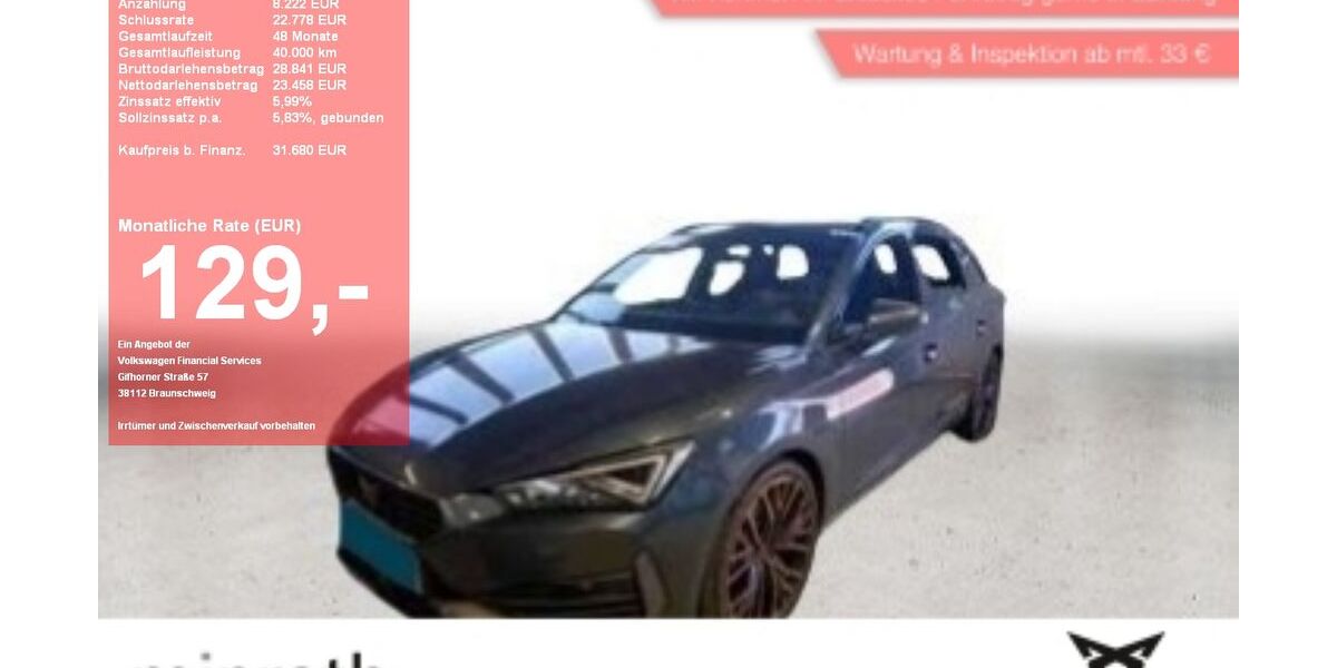 Cupra Leon 33.716 km 31.180 &euro; Moers-Hülsdonk 47441