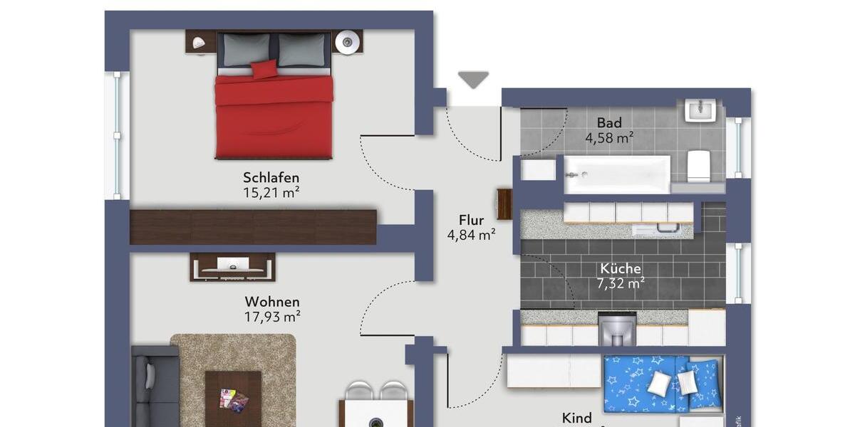 Erdgeschoßwohnung Neuss Augustinusviertel - 3 Zimmer, 61 m&sup2;, 275.000&euro; | Angebot:26611251