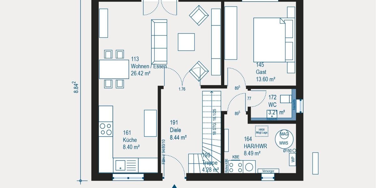 Individuell geplantes Einfamilienhaus in Mettmann - Flexibles Wohnen mit allkauf Dienstleistungspaketen - Einfamilienhaus Mettmann | Angebot:27567781