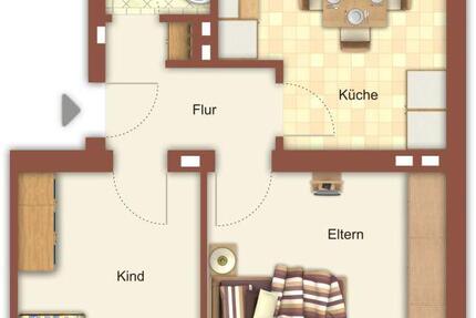 Wohnung Mönchengladbach Nord - 2 Zimmer, 53 m&sup2;, 529&euro; | Angebot:25924744