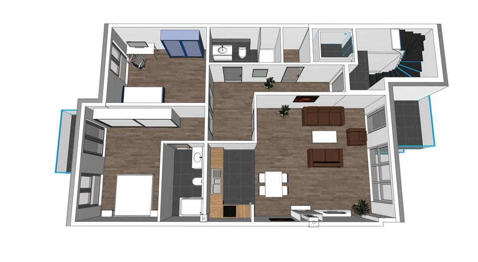 Etagenwohnung Hilden Forstbach - 3 Zimmer, 110 m&sup2;, 1.750&euro; | Angebot:25479741