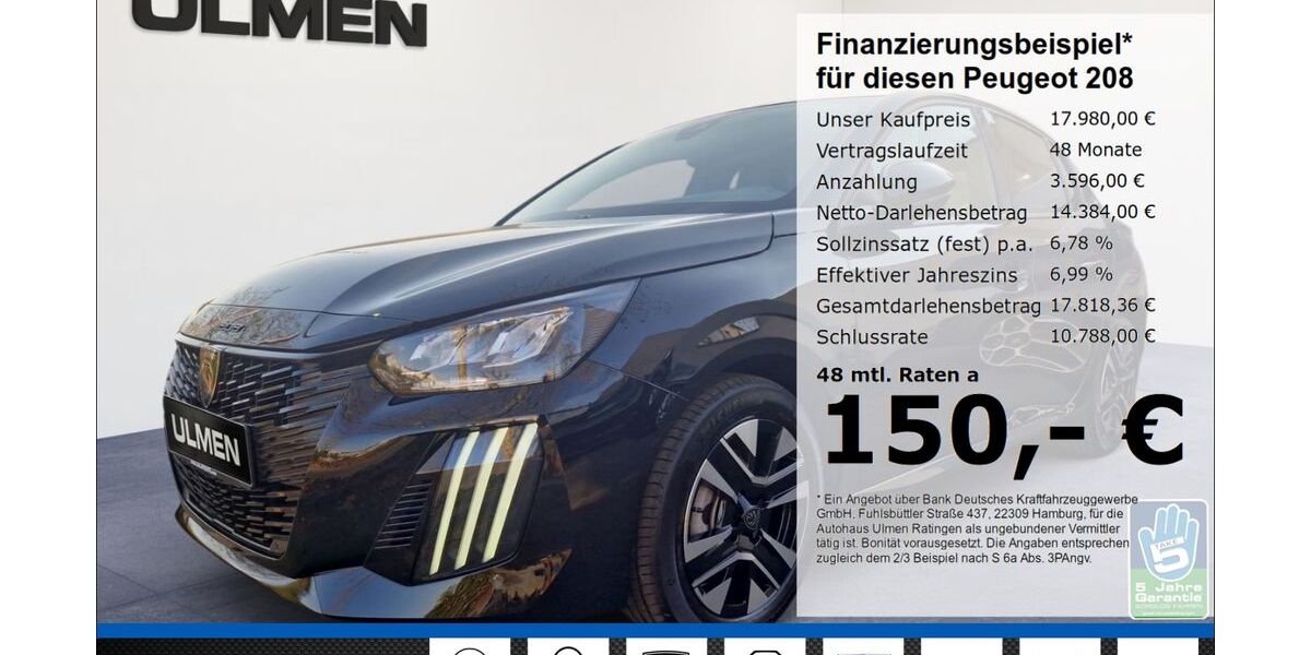 Peugeot 208 6.500 km 17.980 &euro; Ratingen 40880