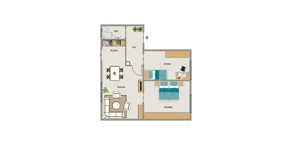 Erdgeschoßwohnung Kamp-Lintfort Lintfort - 3.5 Zimmer, 51 m&sup2;, 461&euro; | Angebot:24656167