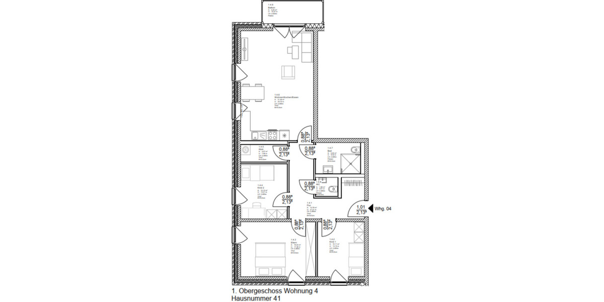 Etagenwohnung Rheurdt - 4 Zimmer, 92 m&sup2;, 610&euro; | Angebot:25378996
