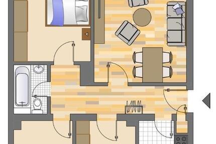 Wohnung Mönchengladbach Nord - 3 Zimmer, 63 m&sup2;, 659&euro; | Angebot:25924753