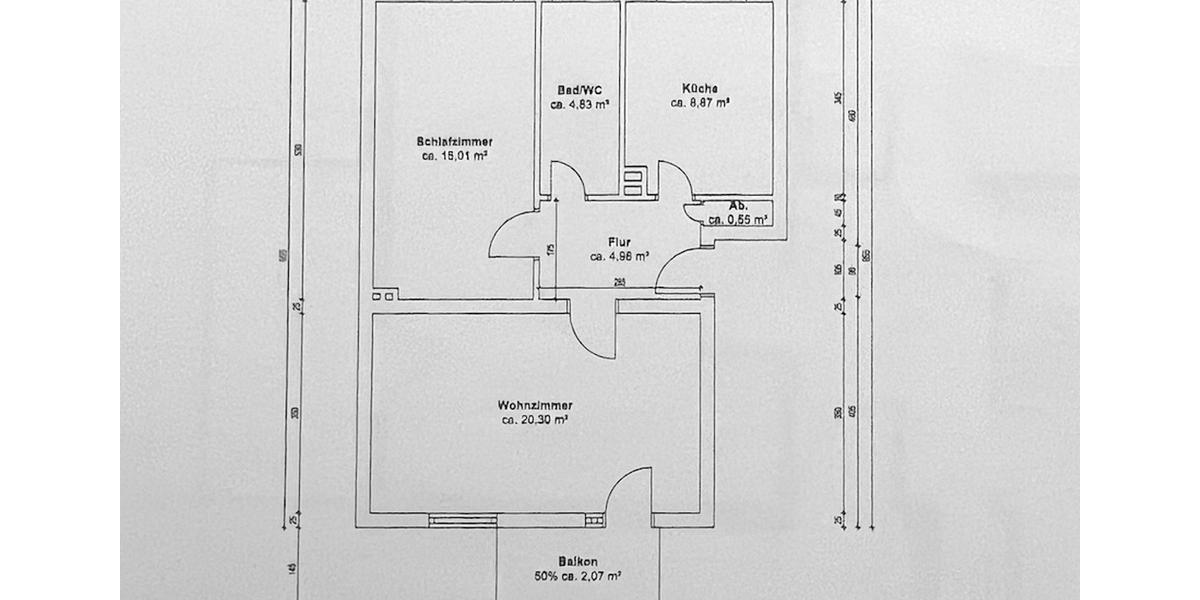 Etagenwohnung Düsseldorf Stadtbezirk 9 - 2 Zimmer, 59 m&sup2;, 1.050&euro; | Angebot:25391530