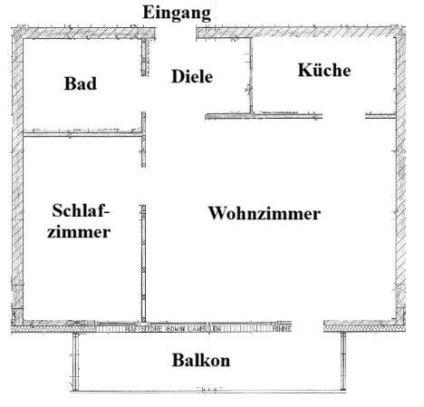 Etagenwohnung Düsseldorf Oberbilk - 2 Zimmer, 56 m&sup2;, 1.120&euro; | Angebot:26554656