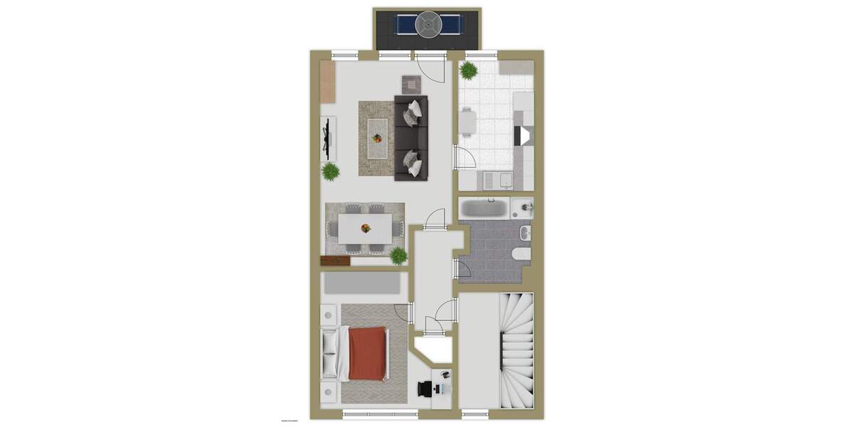 Etagenwohnung Mönchengladbach Bettrath - 2 Zimmer, 69 m&sup2;, 189.000&euro; | Angebot:25742115