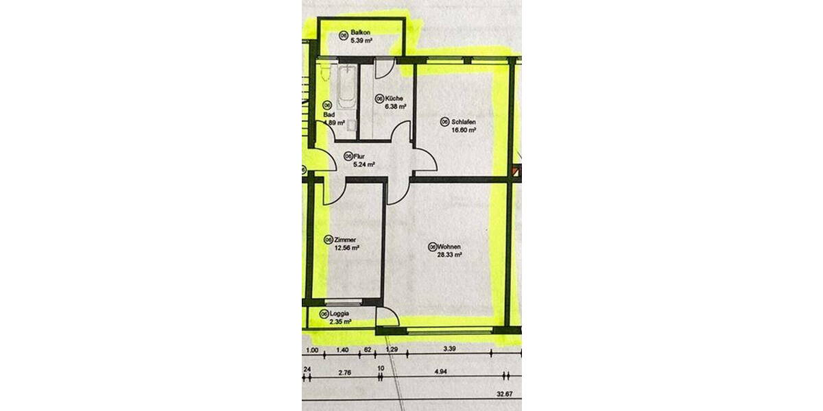 Etagenwohnung Meerbusch Büderich - 3 Zimmer, 78 m&sup2;, 330.000&euro; | Angebot:26450476