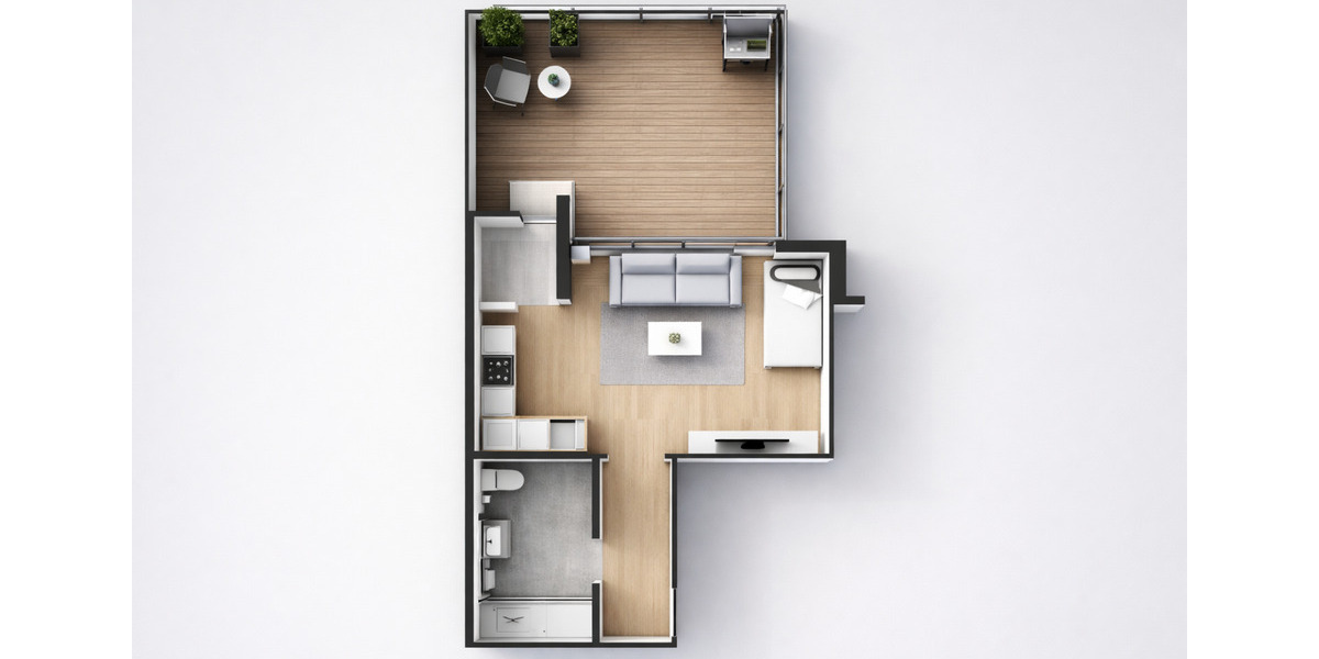 Etagenwohnung Düsseldorf Oberbilk - 1 Zimmer, 40 m&sup2;, 645&euro; | Angebot:25887548