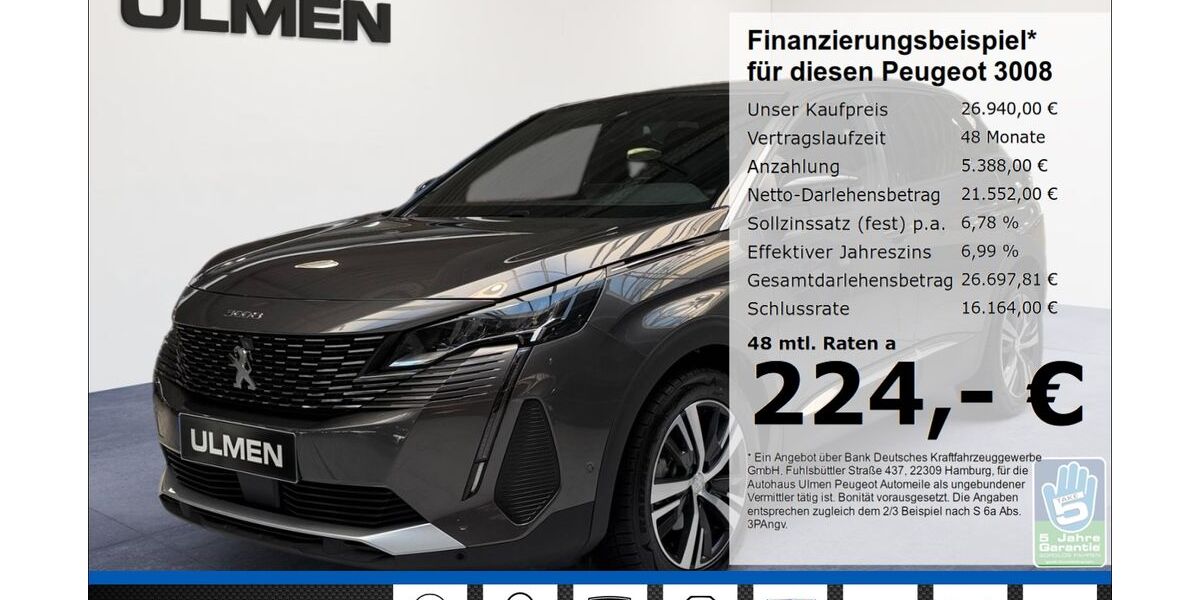 Peugeot 3008 12.959 km 26.940 &euro; Düsseldorf 40233