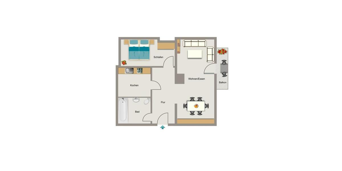 Dachgeschoßwohnung Hilden - 2.5 Zimmer, 65 m&sup2;, 585&euro; | Angebot:26015245