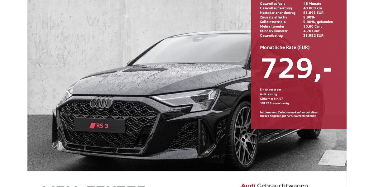 Audi RS3 9.000 km 69.990 &euro; Düsseldorf 40549