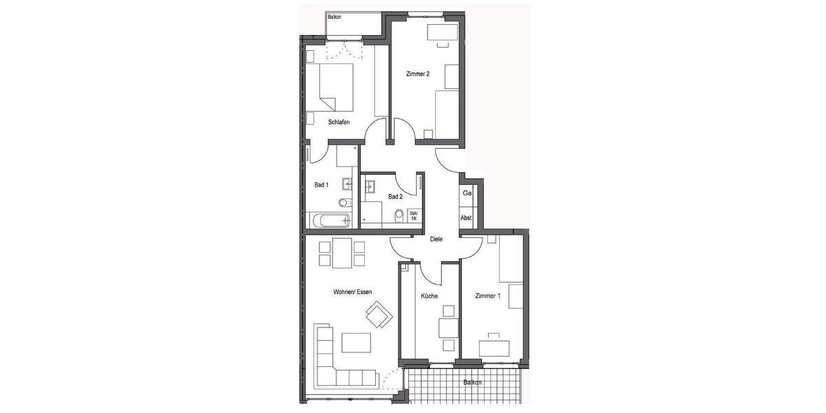 Etagenwohnung Düsseldorf Oberkassel - 4 Zimmer, 107 m&sup2;, 860.000&euro; | Angebot:25667936