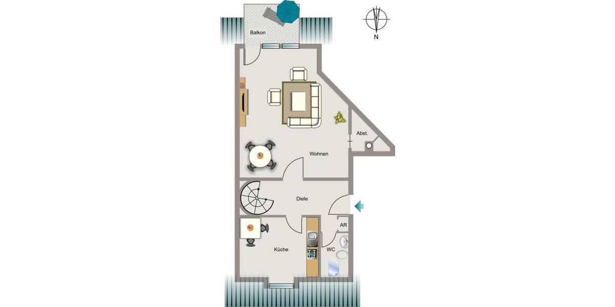 Etagenwohnung Meerbusch - 3.5 Zimmer, 97 m&sup2;, 1.088&euro; | Angebot:26498529
