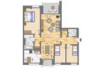 Etagenwohnung Düsseldorf Stadtbezirk 9 - 4 Zimmer, 83 m&sup2;, 859&euro; | Angebot:25992876