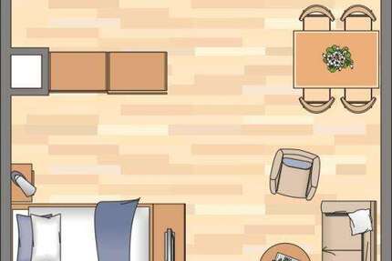 Wohnung Düsseldorf Bilk - 1 Zimmer, 49 m&sup2;, 699&euro; | Angebot:24672833