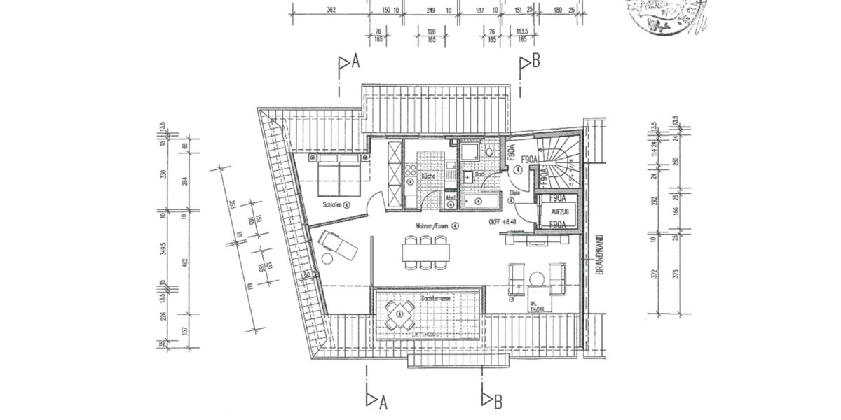 Dachgeschoßwohnung Haan - 2.5 Zimmer, 78 m&sup2;, 1.200&euro; | Angebot:25833787