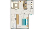 Erdgeschoßwohnung Mülheim an der Ruhr Heißen - 2.5 Zimmer, 45 m&sup2;, 496&euro; | Angebot:26257233