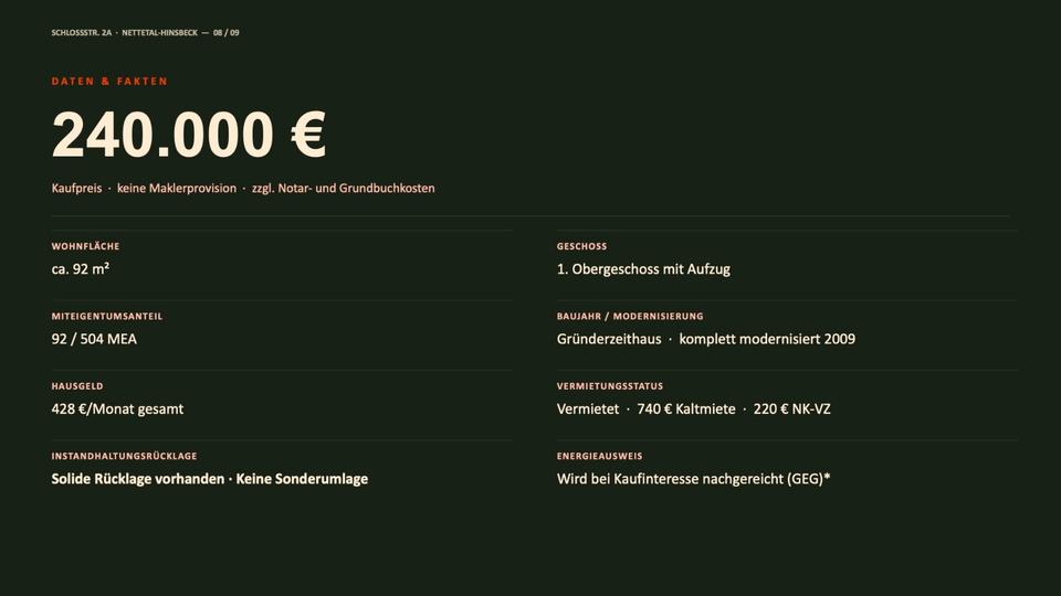 Etagenwohnung Nettetal - 3 Zimmer, 92 m&sup2;, 240.000&euro; | Angebot:26995700