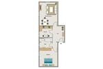 Erdgeschoßwohnung Duisburg Hamborn - 2.5 Zimmer, 54 m&sup2;, 310&euro; | Angebot:26043937