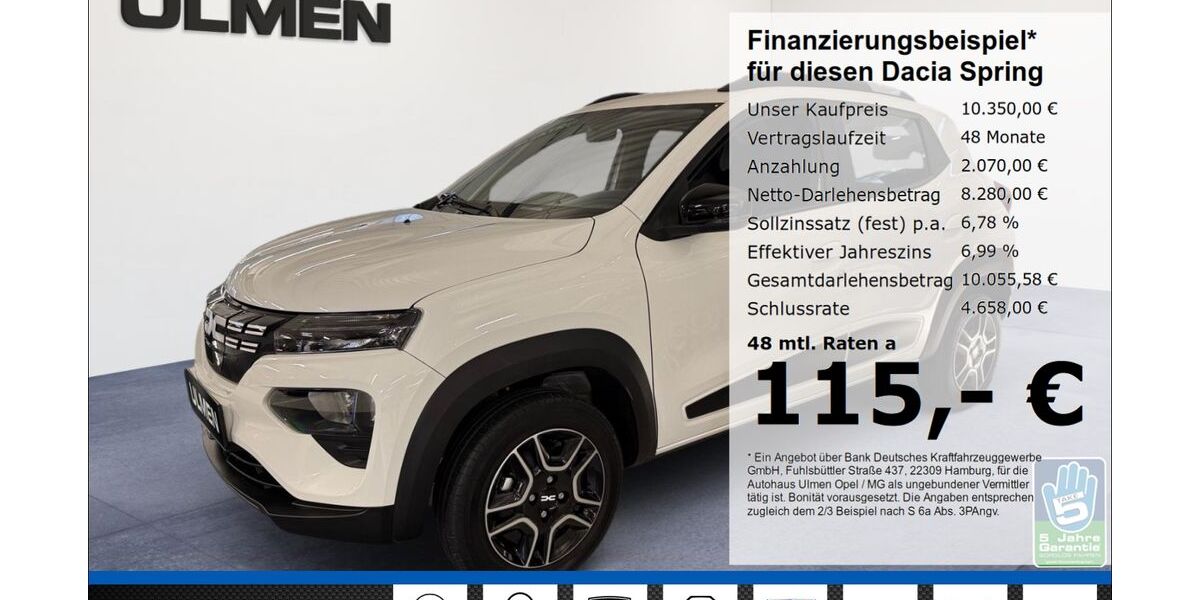 Dacia Spring 18.705 km 10.350 &euro; Düsseldorf 40231