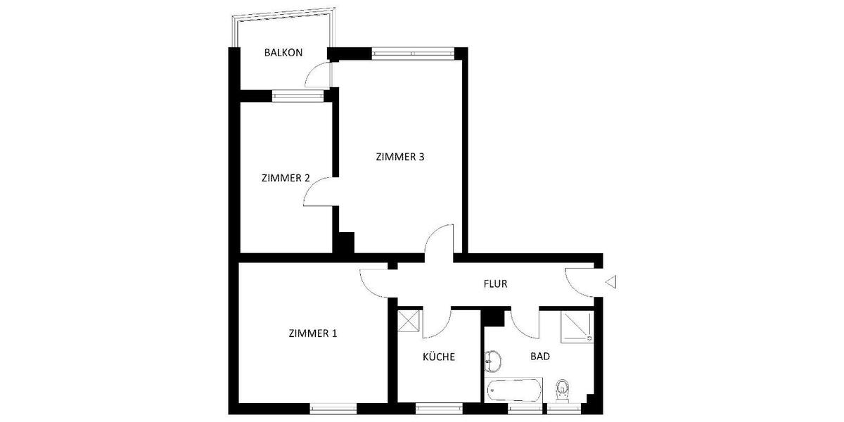 Etagenwohnung Mettmann - 3 Zimmer, 69 m&sup2;, 690&euro; | Angebot:26722495