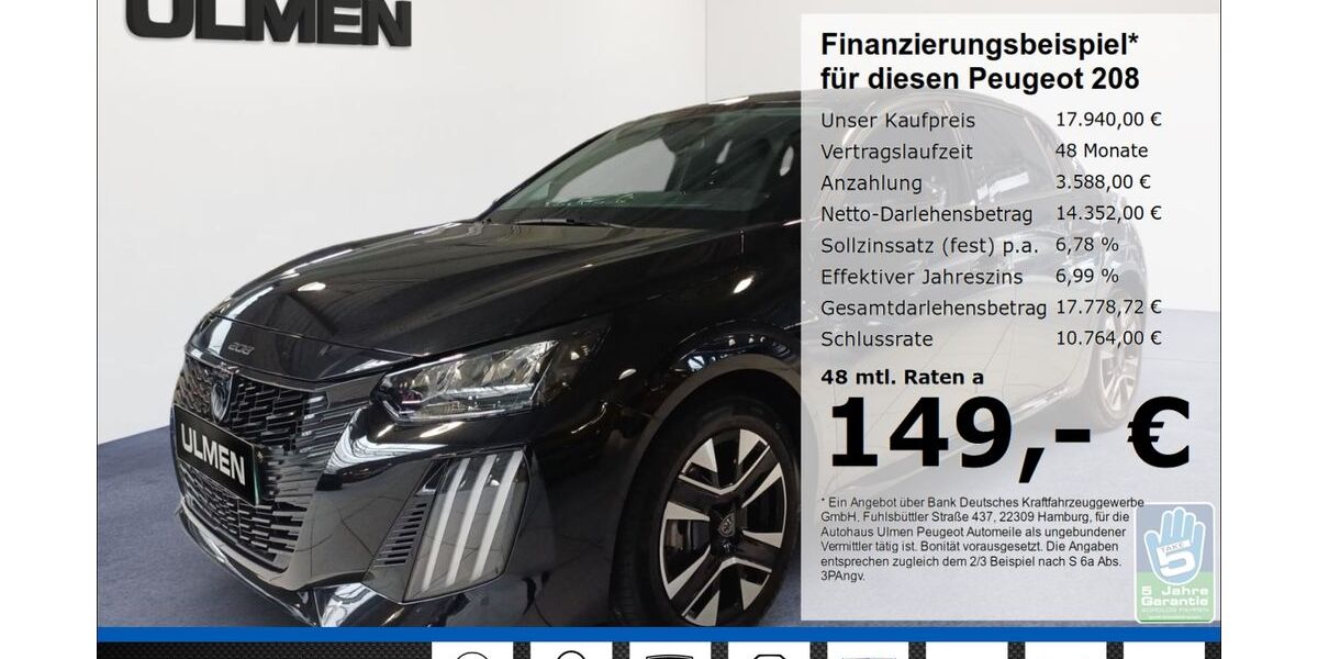 Peugeot 208 16.307 km 17.940 &euro; Düsseldorf 40233