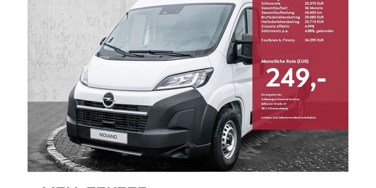 Opel Movano 8.500 km 32.990 &euro; Kaarst 41564