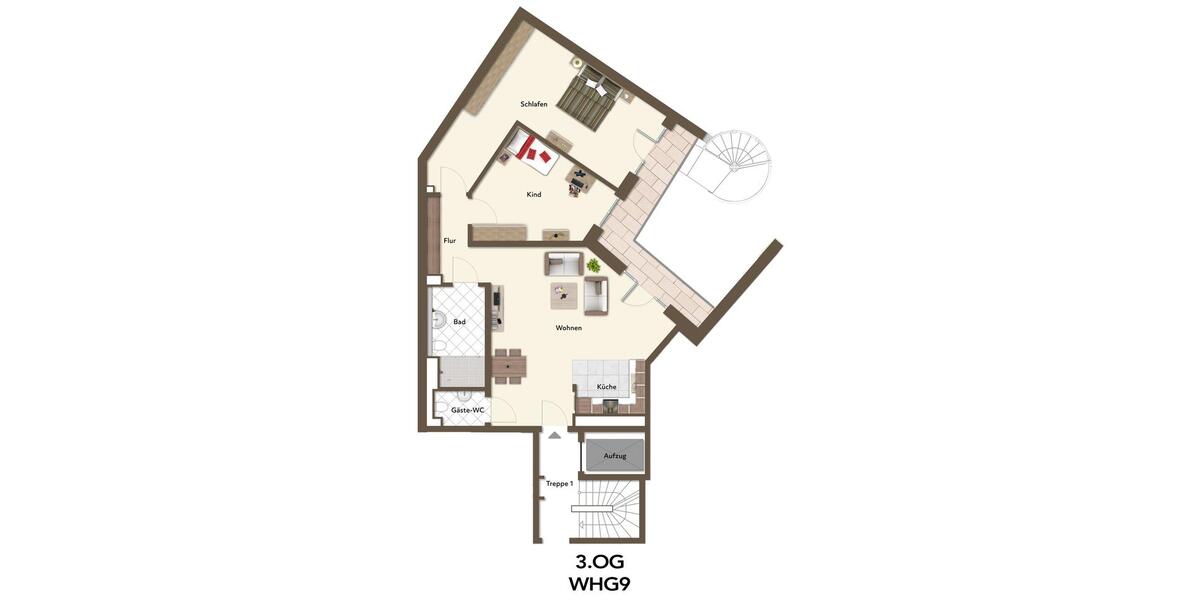 Etagenwohnung Düsseldorf Pempelfort - 3 Zimmer, 113 m&sup2;, 2.255&euro; | Angebot:23629882