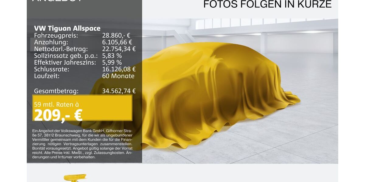 VW Tiguan Allspace 53.807 km 28.860 &euro; Oberhausen 46047