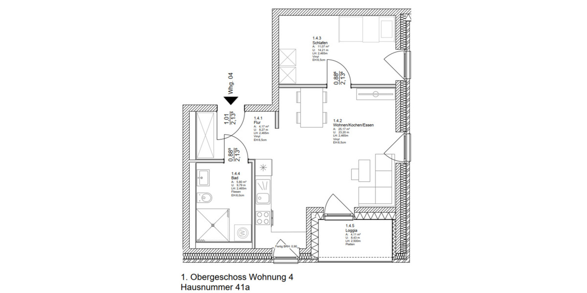 Etagenwohnung Rheurdt - 2 Zimmer, 49 m&sup2;, 331&euro; | Angebot:25379005