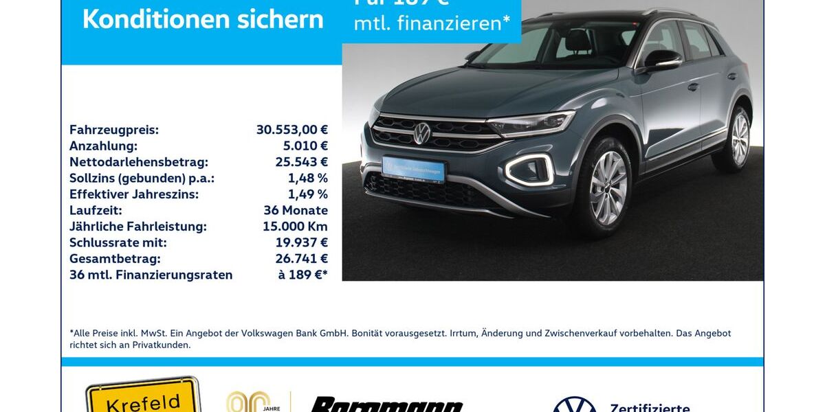 VW T-Roc 16.698 km 30.553 &euro; Krefeld 47803