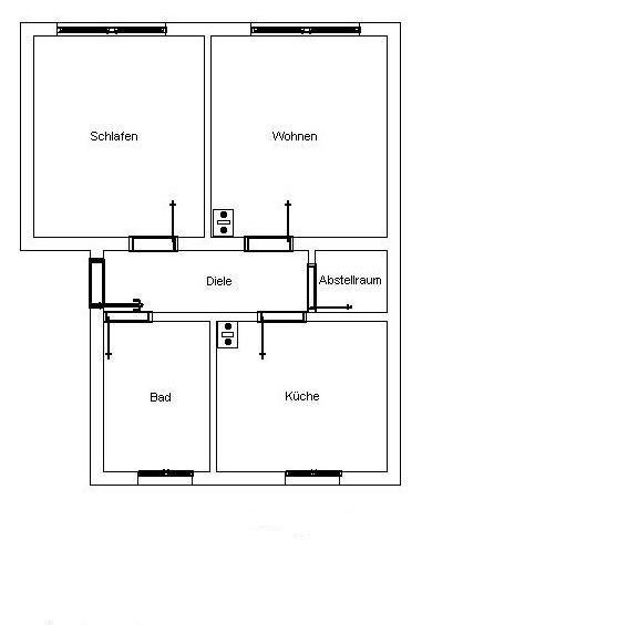 Erdgeschoßwohnung Mönchengladbach Süd - 2 Zimmer, 50 m&sup2;, 479&euro; | Angebot:25853501