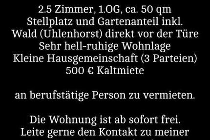 Wohnung Mülheim an der Ruhr Mellinghofen - 2 Zimmer, 50 m&sup2;, 500&euro; | Angebot:25992708