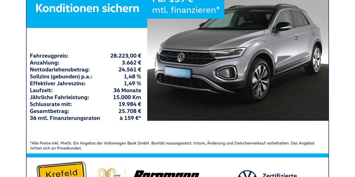 VW T-Roc 24.540 km 28.223 &euro; Krefeld 47803