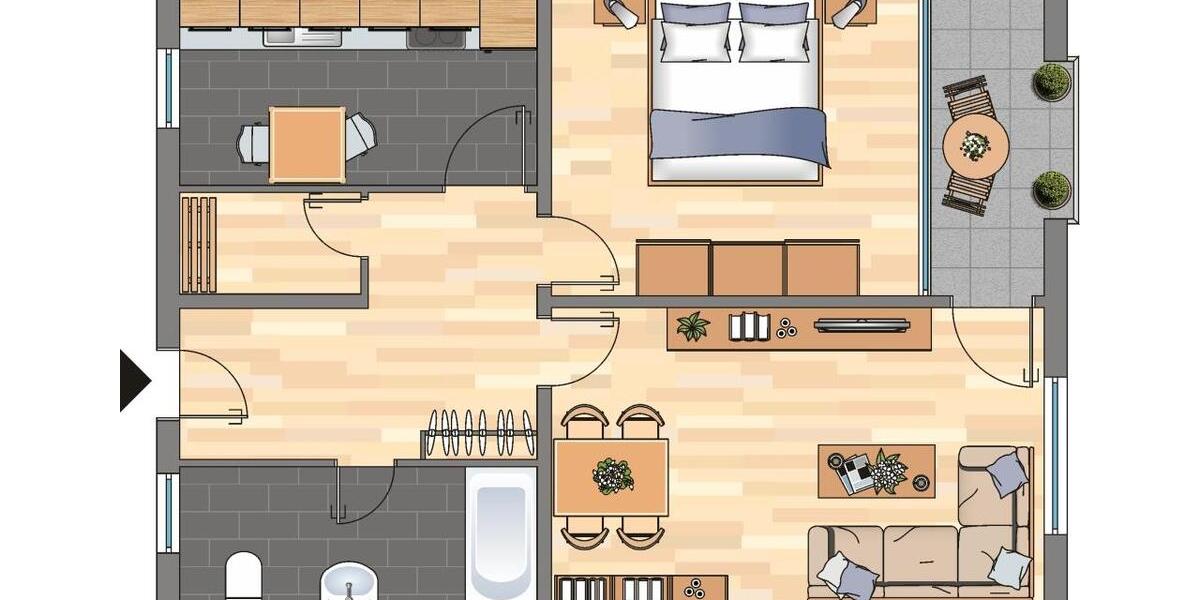 Etagenwohnung Velbert Velbert-Mitte - 2 Zimmer, 67 m&sup2;, 469&euro; | Angebot:26008868