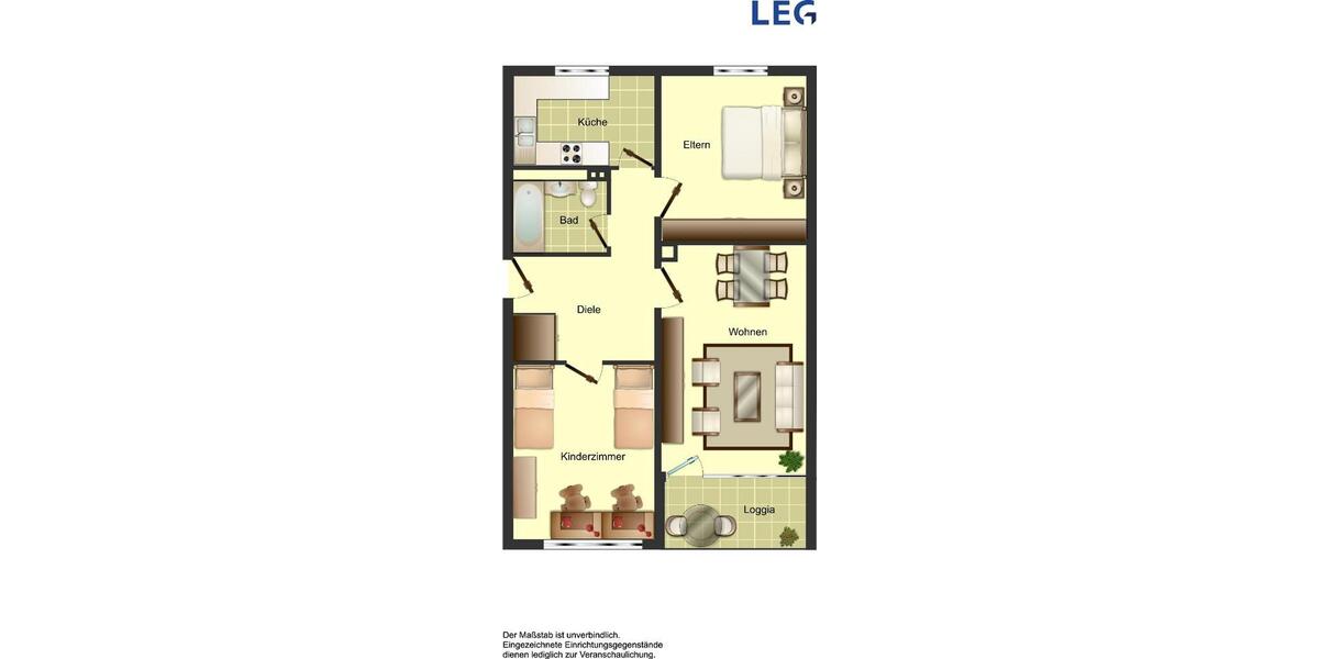 Etagenwohnung Monheim am Rhein - 3 Zimmer, 75 m&sup2;, 869&euro; | Angebot:25323286