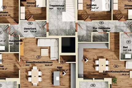 Wohnung Pulheim - 4 Zimmer, 98 m&sup2;, 619.000&euro; | Angebot:23844146