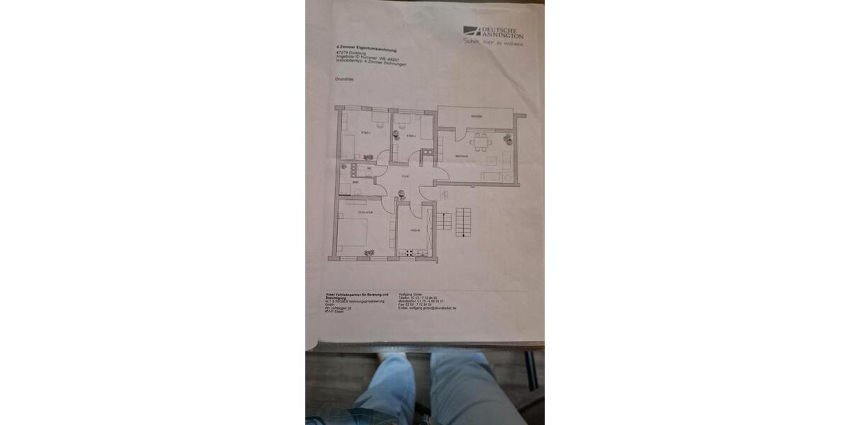 Erdgeschoßwohnung Duisburg Duisburg-Mitte - 4 Zimmer, 73 m&sup2;, 179.000&euro; | Angebot:26822540
