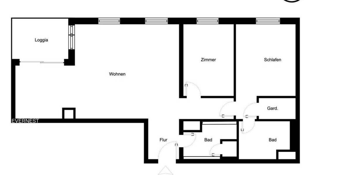 Etagenwohnung Düsseldorf Pempelfort - 3 Zimmer, 99 m&sup2;, 750.000&euro; | Angebot:26106470