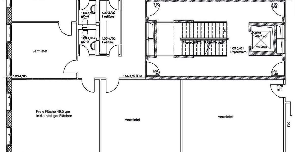 Gewerbeobjekt Hilden - 1 Zimmer, 49 m&sup2;, 495&euro; | Angebot:25689230