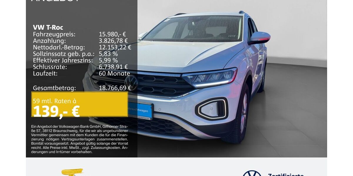 VW T-Roc 121.012 km 15.980 &euro; Oberhausen 46047