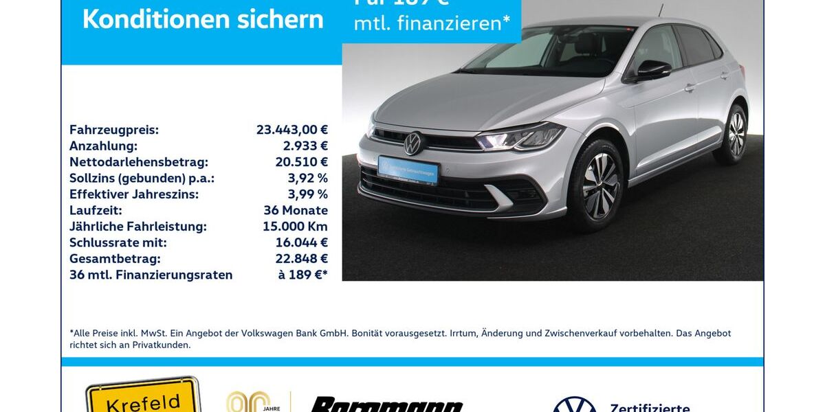 VW Polo 19.186 km 23.443 &euro; Krefeld 47803