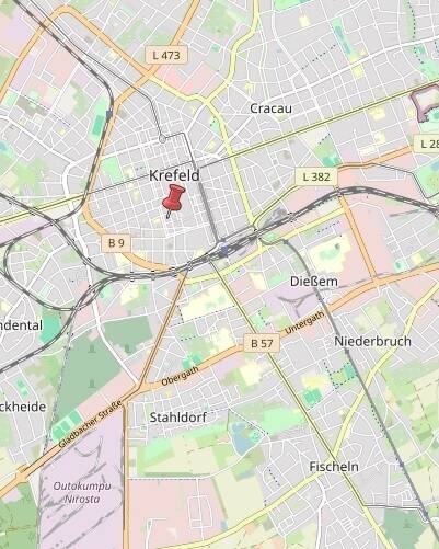 Gewerbeobjekt Krefeld Stadtmitte - 1 Zimmer, 311 m&sup2;, 4.427&euro; | Angebot:25796366