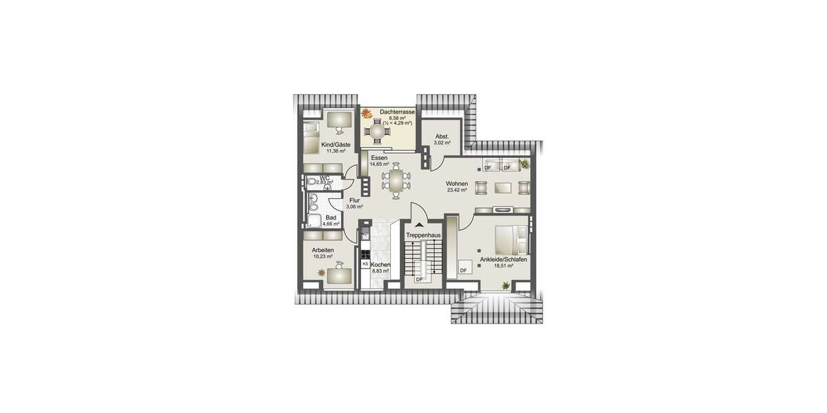 Etagenwohnung Düsseldorf Derendorf - 4 Zimmer, 104 m&sup2;, 300.000&euro; | Angebot:26478993